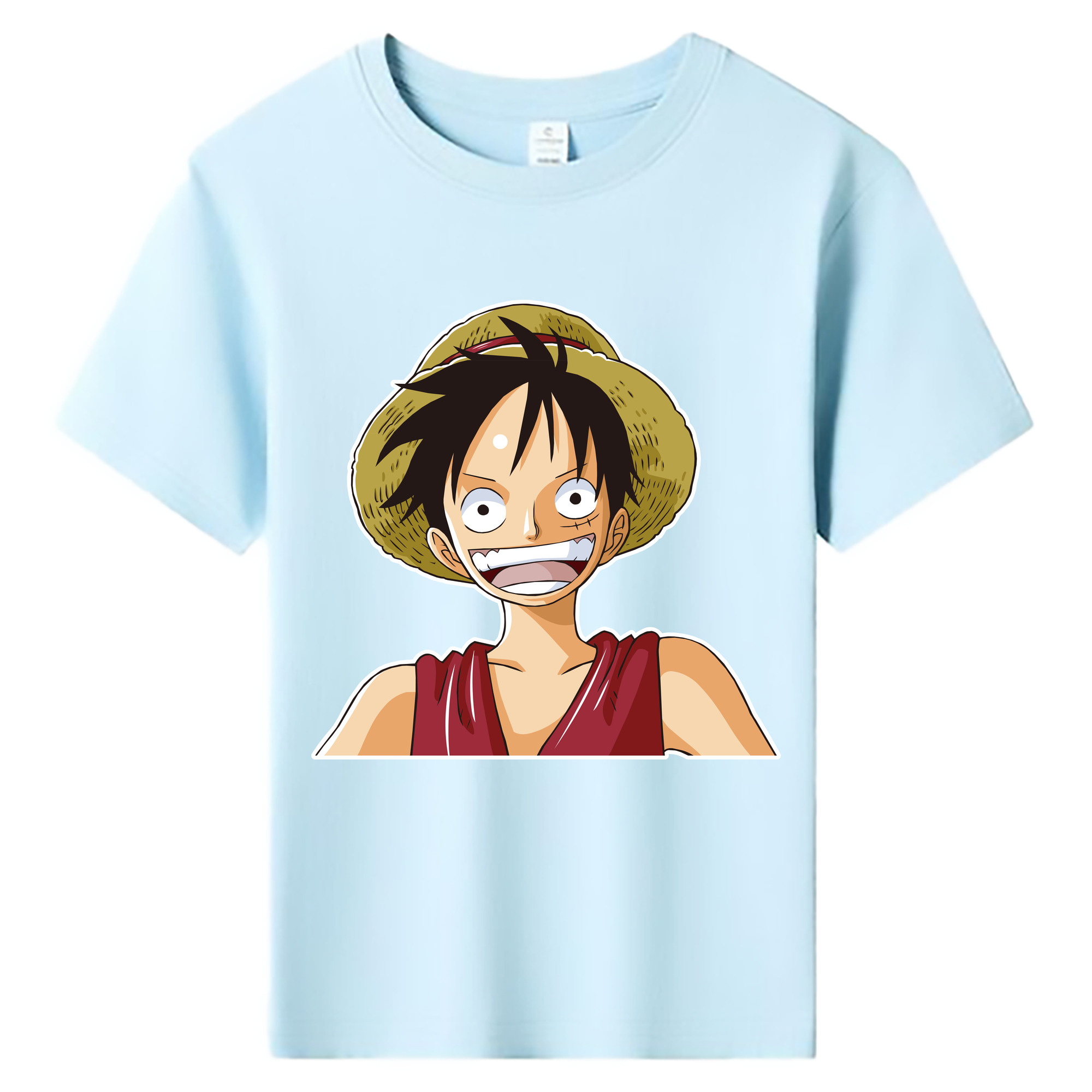 ワンピース モンキー・D・ルフィ ONE PIECE Monkey D. Luffy 綿100％キッズTシャツ（フロントプリント）